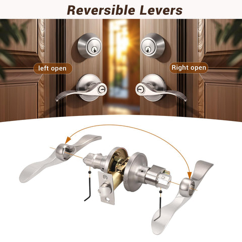 Simple DIY installation fits standard doors with adjustable latch options.