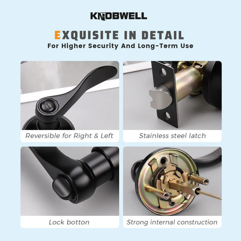 KNOBWELL lever length of 120mm for comfortable grip and reach