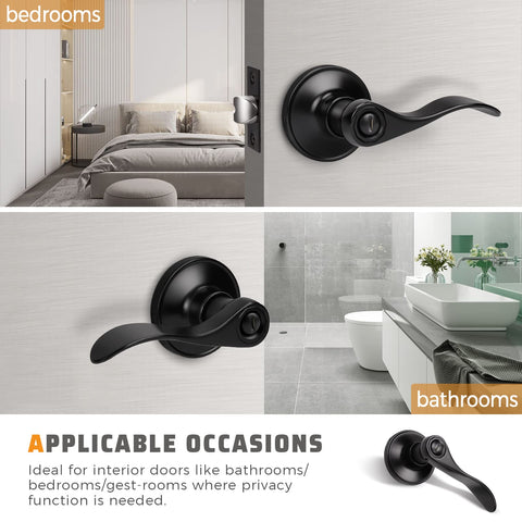 KNOBWELL privacy lever close-up with thumb turn for interior privacy