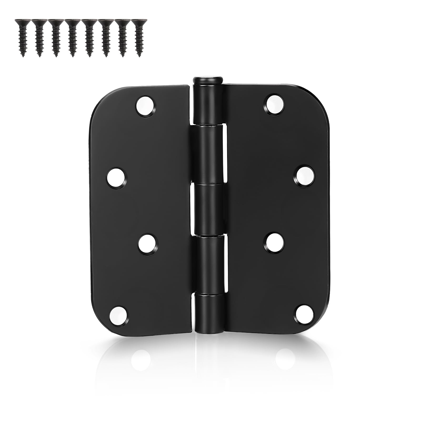 KNOBWELL 12-pack 4x4 matte black hinges for durable door mounting