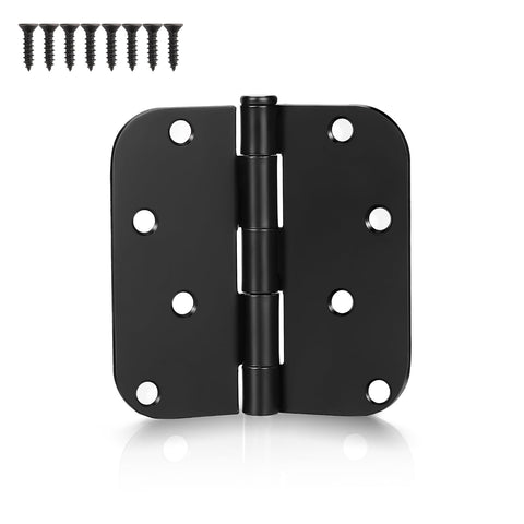 KNOBWELL 12-pack 4x4 matte black hinges for durable door mounting