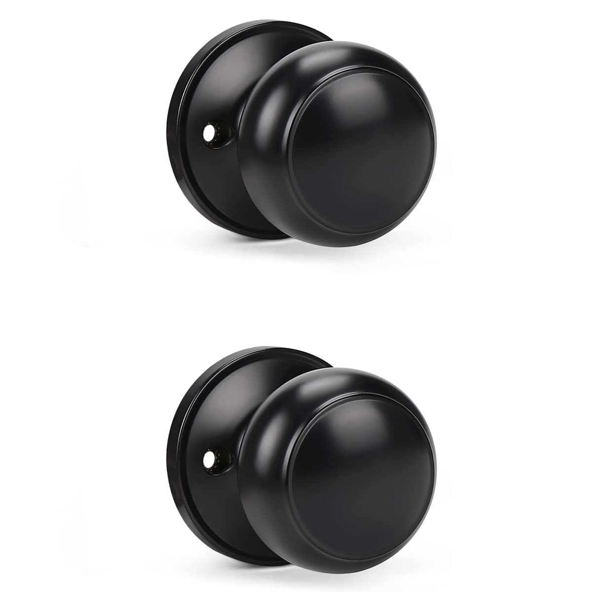 KNOBWELL 2-pack black closet door knobs for quick upgrades.