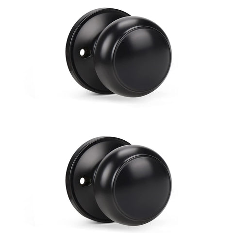 KNOBWELL 2-pack black closet door knobs for quick upgrades.