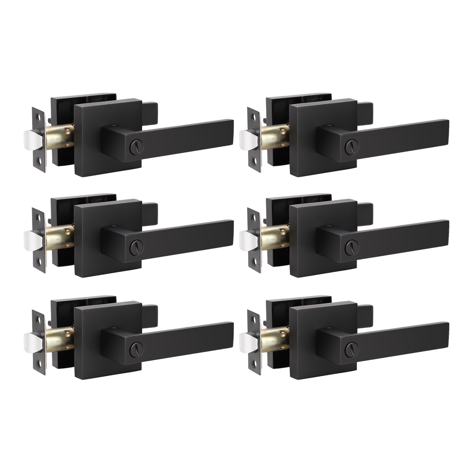 KNOBWELL door handles in matte black offer quick, tool-free installation for interior doors.