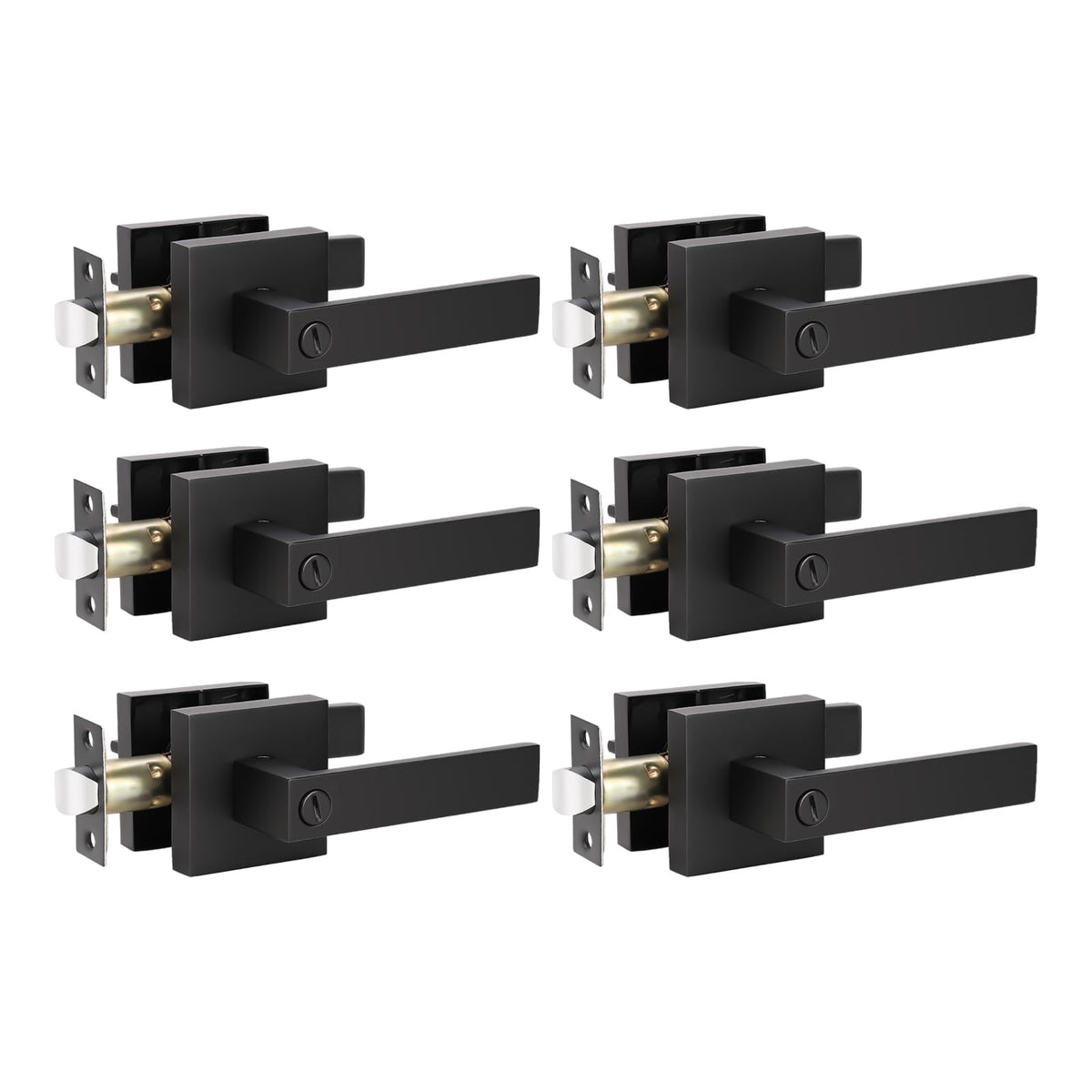 KNOBWELL door handles in matte black offer quick, tool-free installation for interior doors.