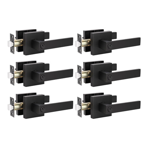 KNOBWELL door handles in matte black offer quick, tool-free installation for interior doors.