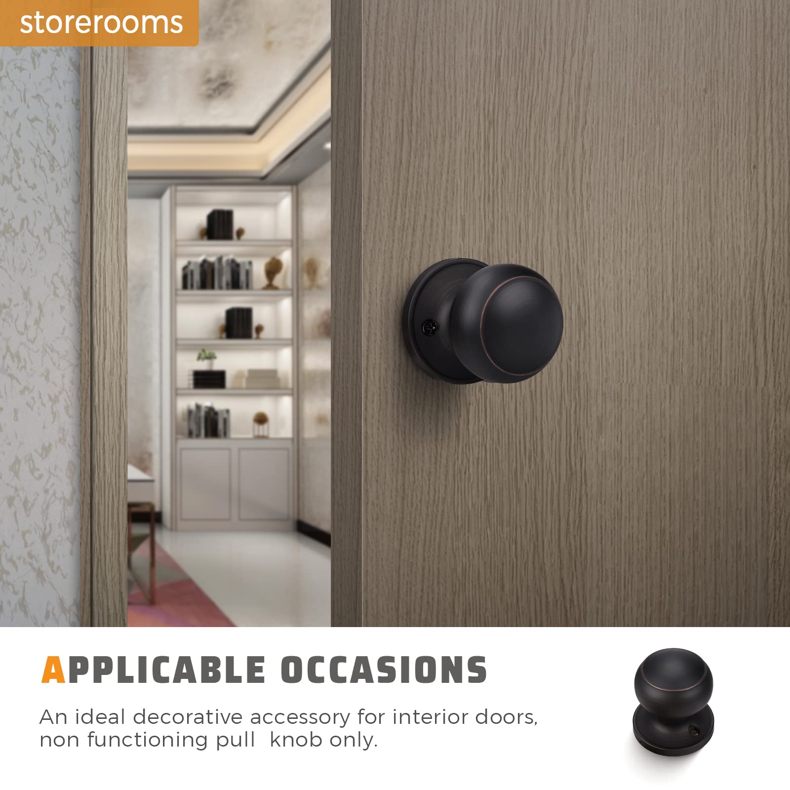 KNOBWELL closet door hardware in oil rubbed bronze for interior styling
