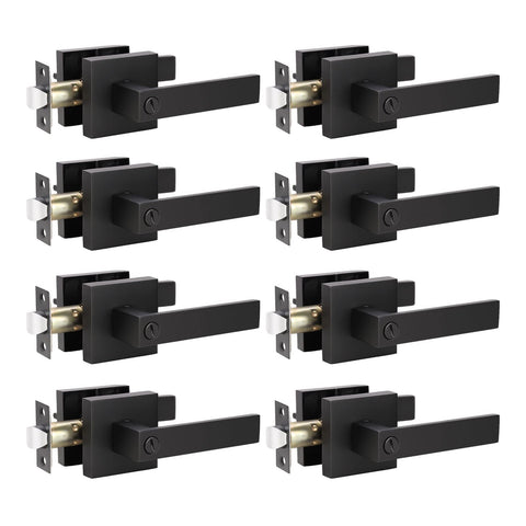 KNOBWELL black 8-pack door handles for updated privacy and style.