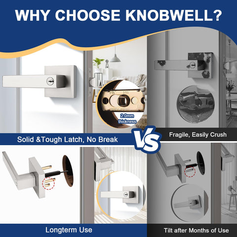 Durable KNOBWELL latch designed for high cycle use and longevity
