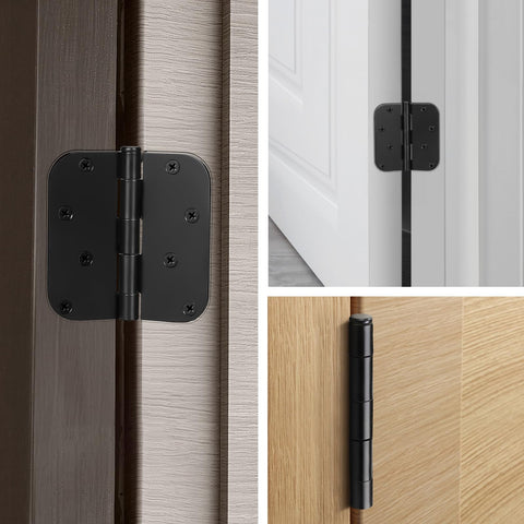 KNOBWELL durable metal door hinge with black finish for long-lasting use