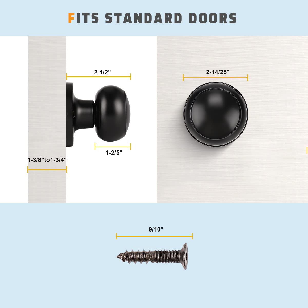 KNOBWELL durable steel and stainless construction with smooth finish.