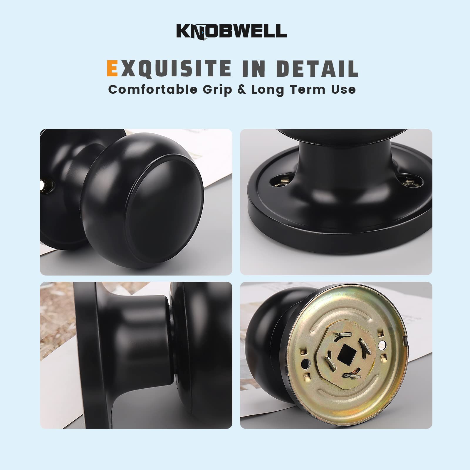 KNOBWELL durable steel construction stands up to daily use.