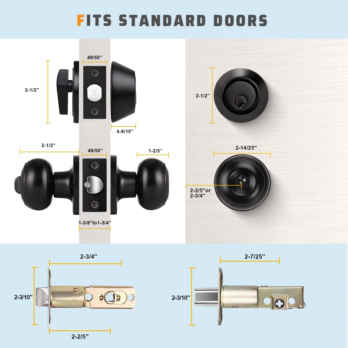 KNOBWELL hardware fits both left- and right-handed doors.