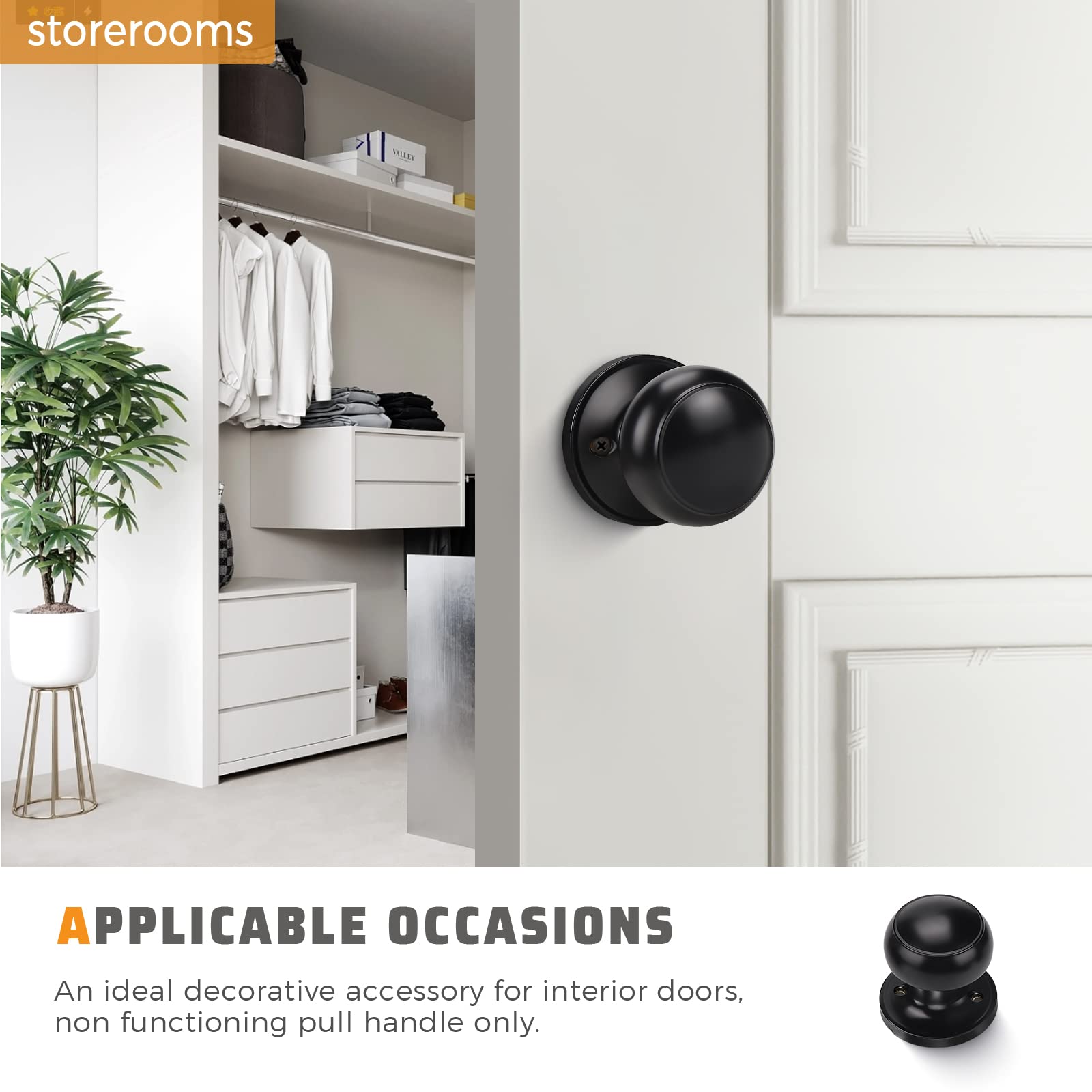 KNOBWELL matte black finish enhances entry aesthetics while remaining practical for interior doors.