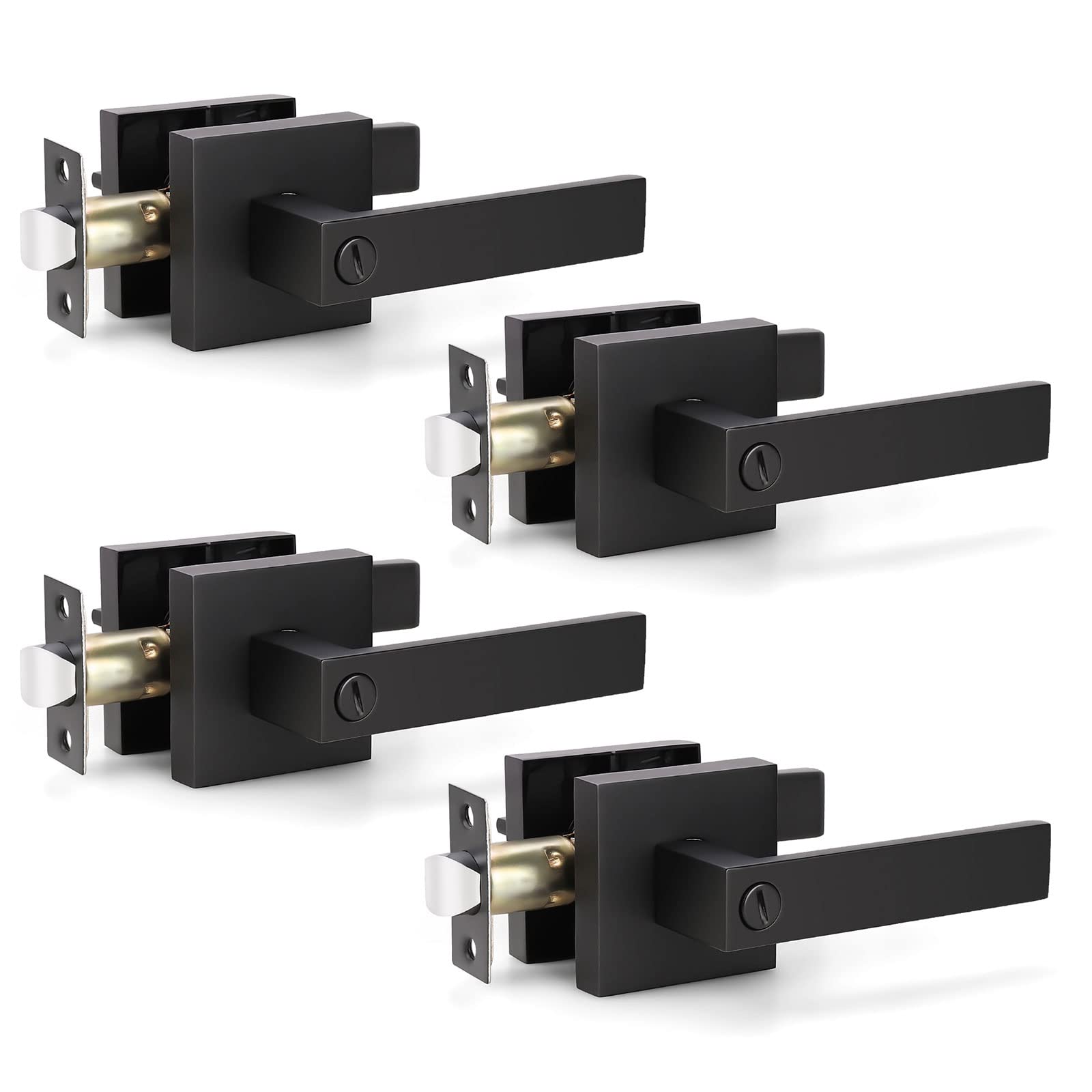 KNOBWELL matte black lever handle for interior doors offers a durable upgrade.