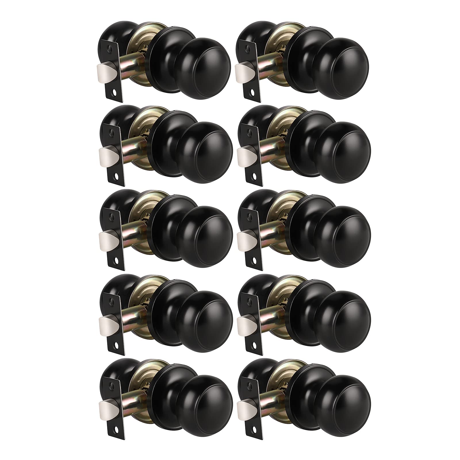 KNOBWELL matte black passage knob on door for quick access