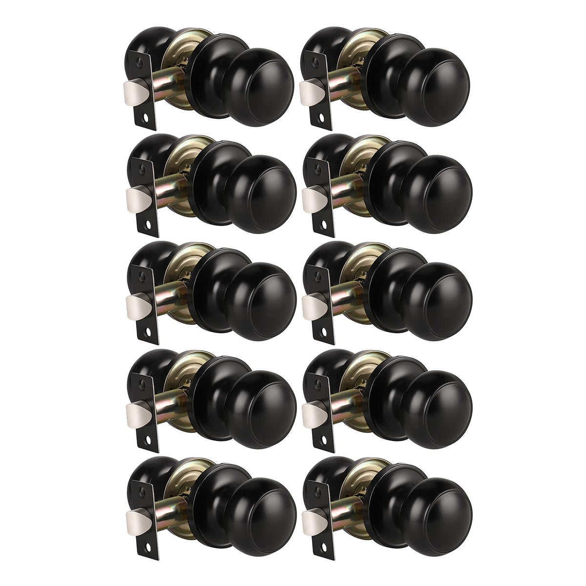 KNOBWELL matte black passage knob on door for quick access