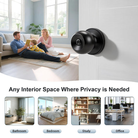 KNOBWELL reversible door knob image suitable for left and right handed doors