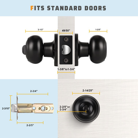 Reversible design for left and right-handed doors with KNOBWELL