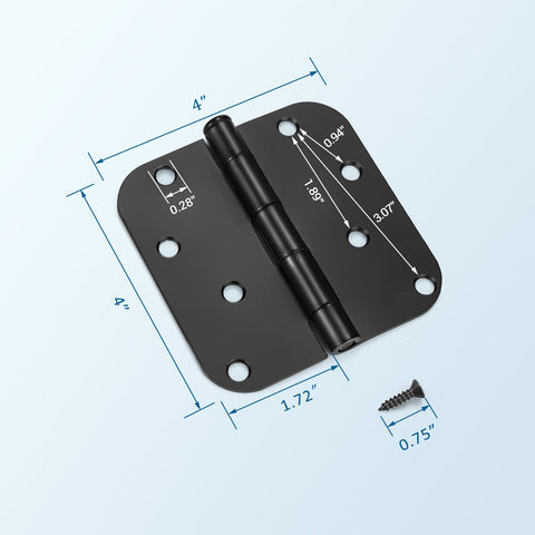 KNOBWELL rounded-square corner hinge adds stylish, sturdy door support