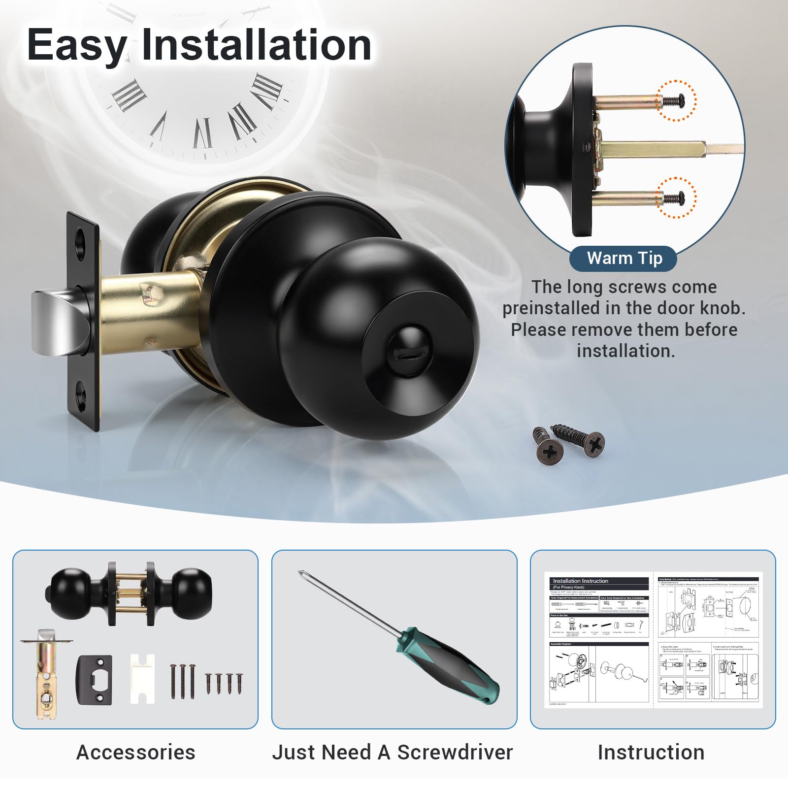 KNOBWELL sleek design no protruding flanges provides safer, cleaner look