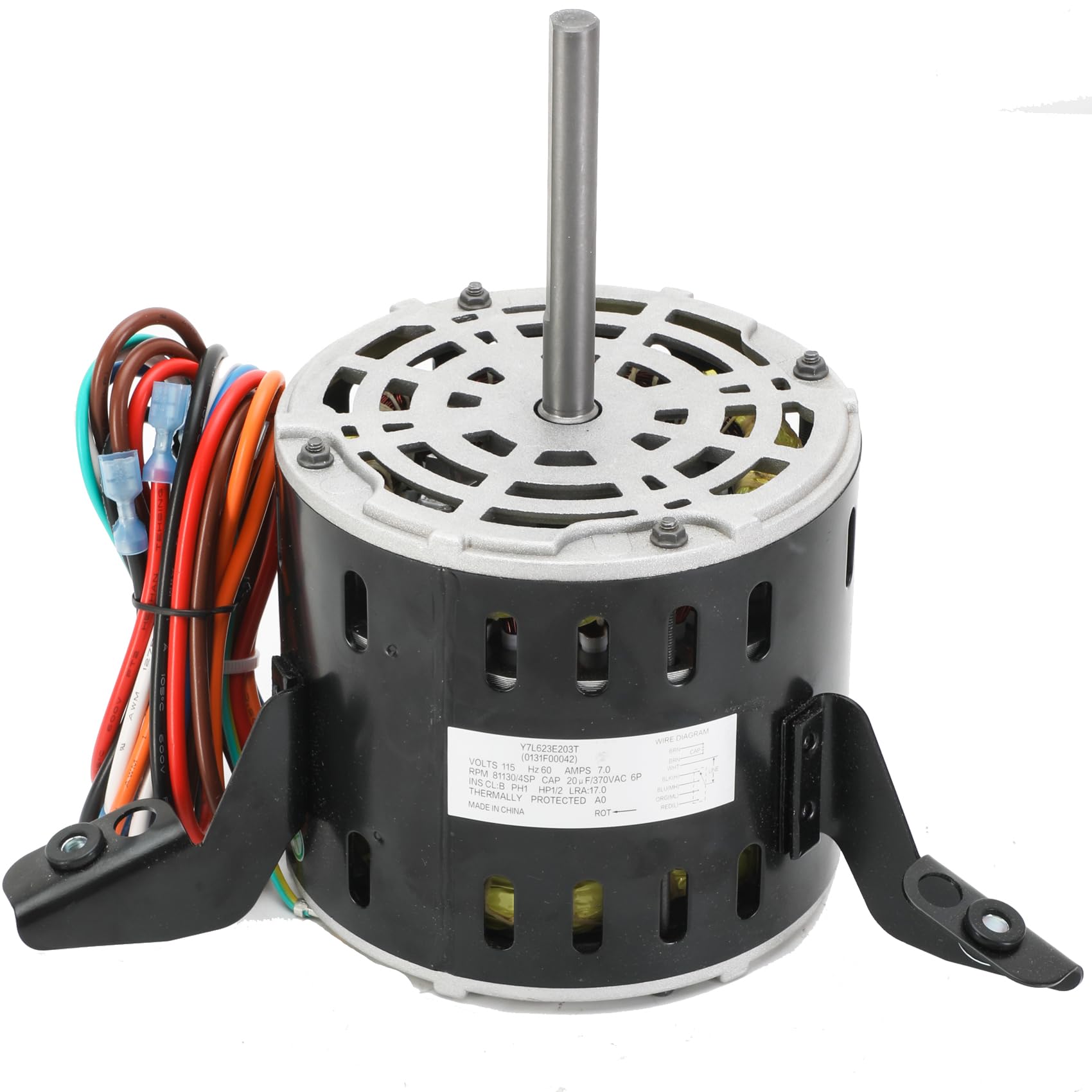 Knocokie blower motor in full view, ideal replacement for Goodman Amana units.
