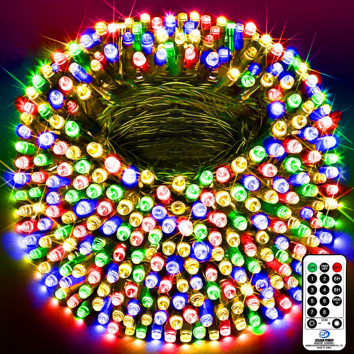 KNONEW 403ft LED string lights on a tree for a warm holiday glow