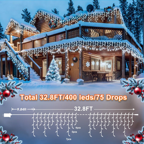 KNONEW outdoor LED string lights with UL-listed plug for safe outdoor use
