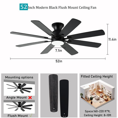 KNUN flush mount design saves ceiling space and looks sleek.