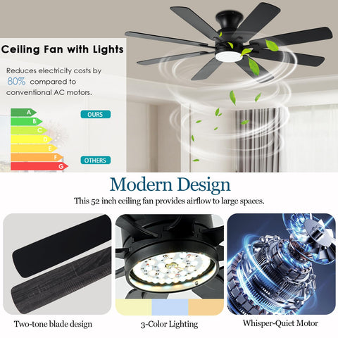 KNUN noiseless DC motor minimizes disturbance for peaceful evenings.