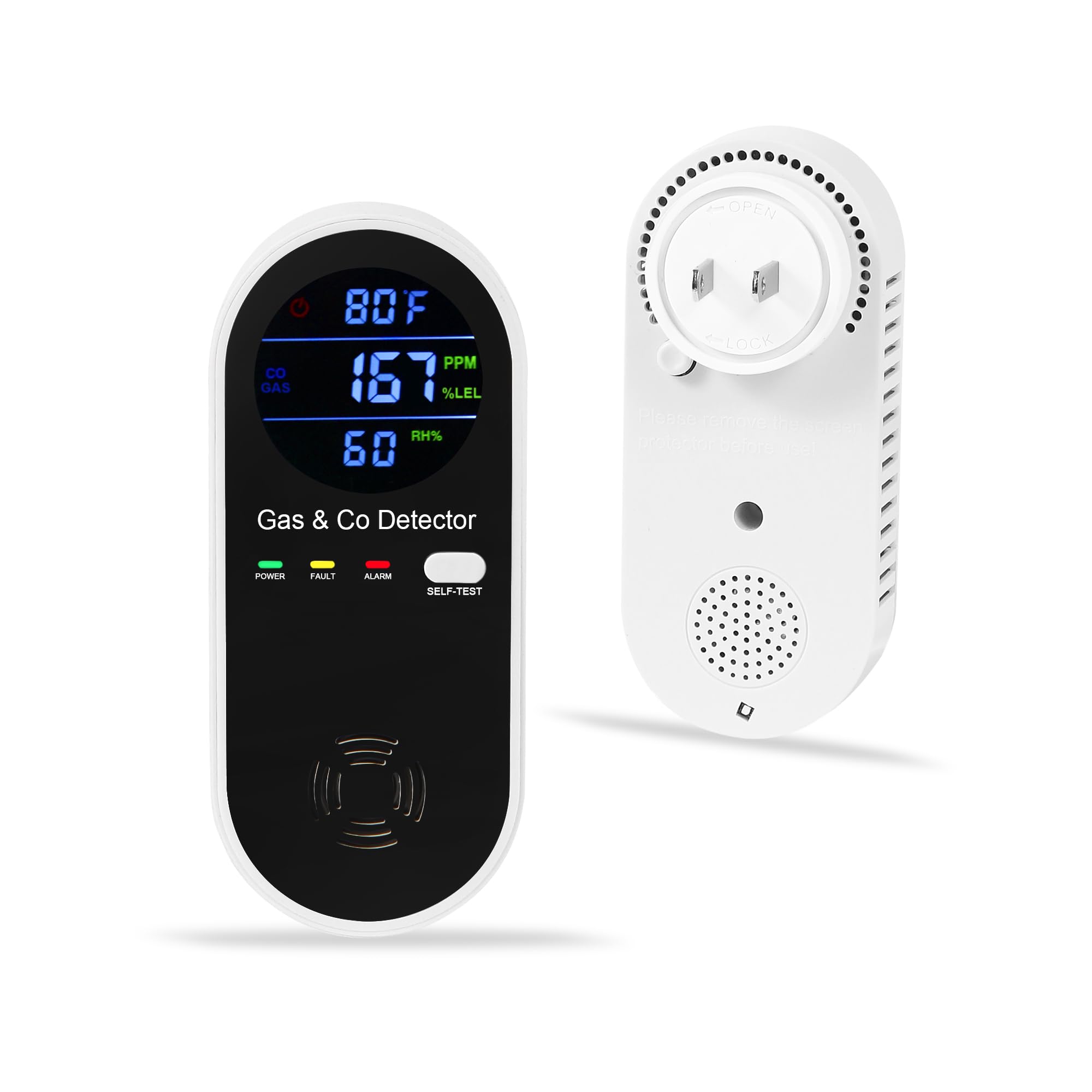 KOABBIT 4-in-1 detector front view with digital display showing readings
