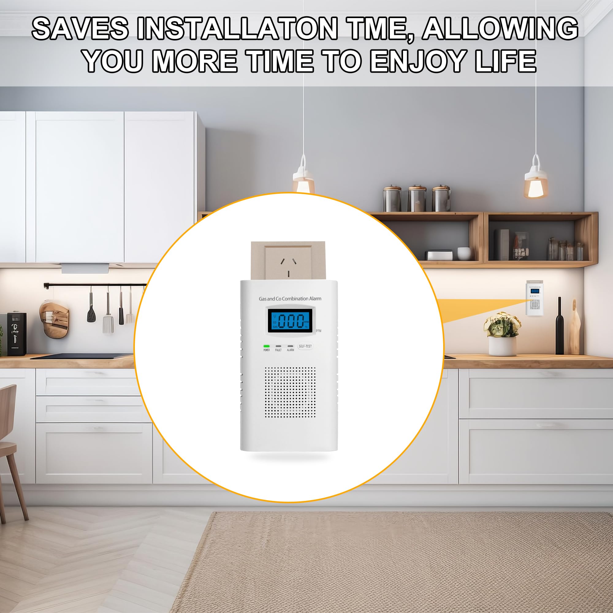 KOABBIT detector battery backup slot ensures operation during outages.