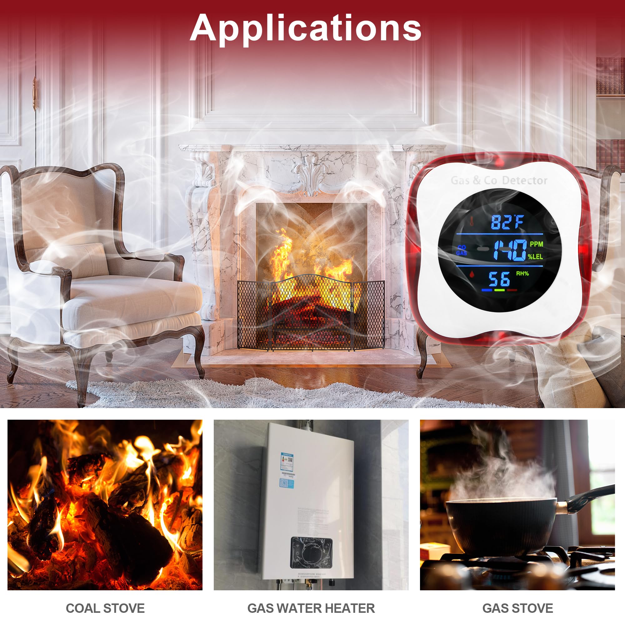 KOABBIT temp-humidity monitor displays current conditions for comfort and safety.