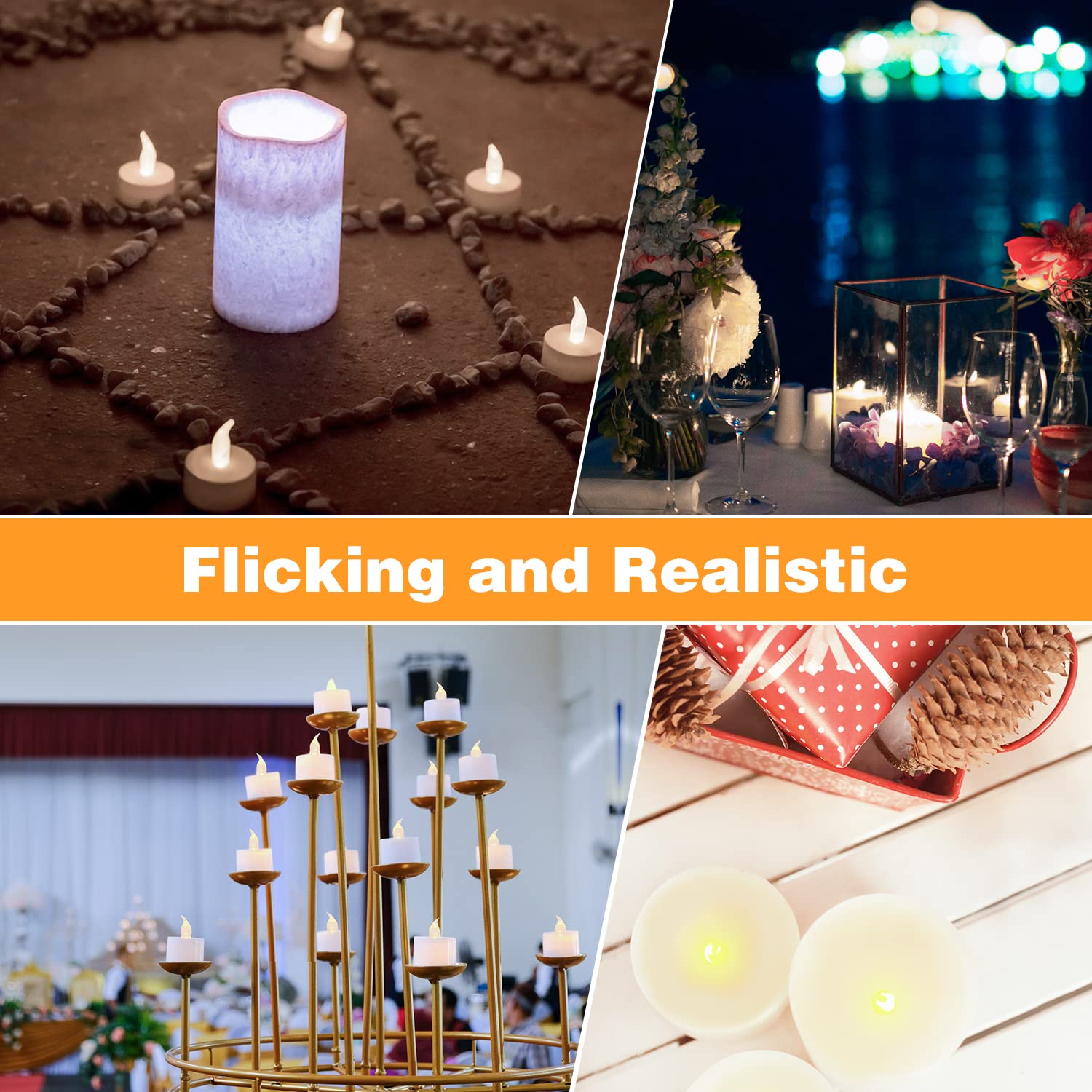 KOABY wedding Halloween decor tealights add soft glow to celebrations.