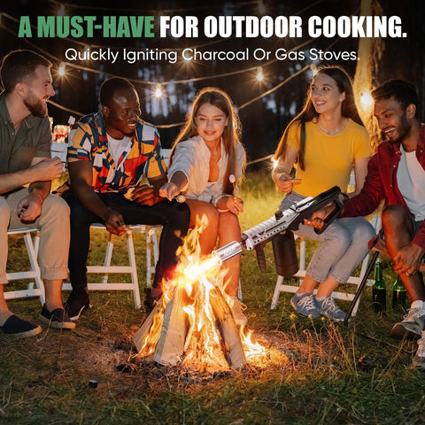 Koackl torch helps light charcoal grills and starting fires quickly.