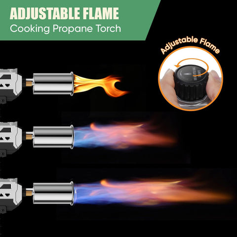 Koackl propane torch gun 2-pack sears steak for caramelized edges.