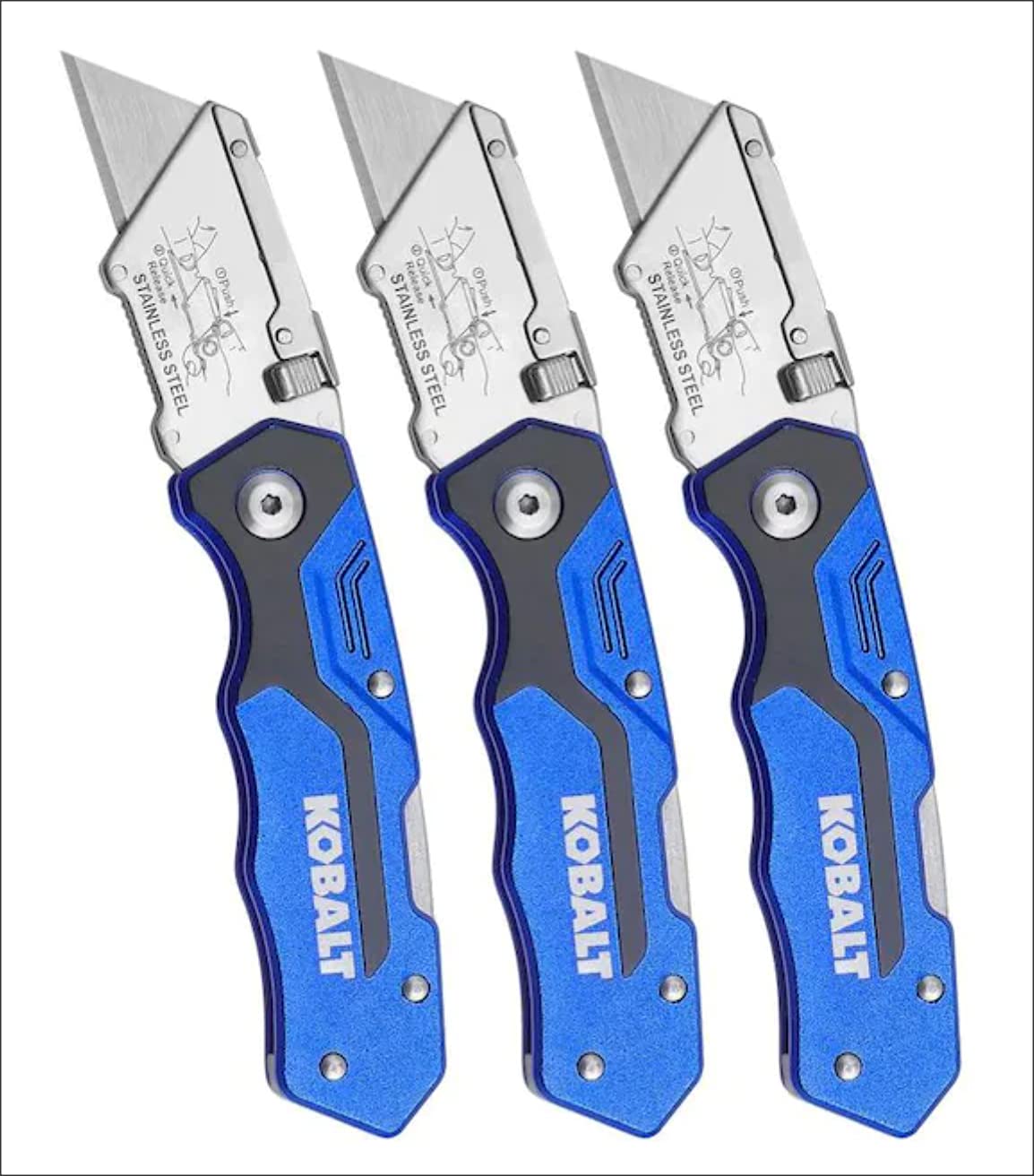 Kobal Kobalt Lockback Knife demonstrates secure grip for comfortable cutting tasks