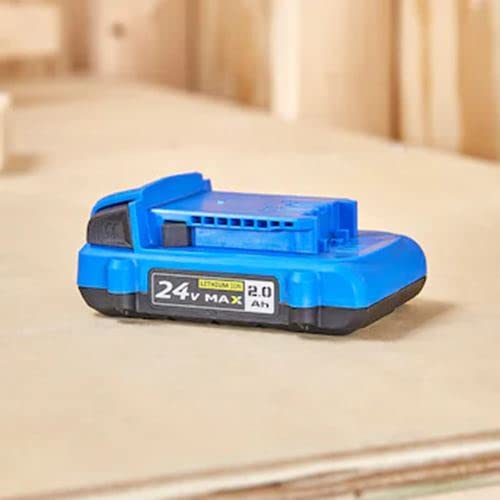 Kobalt 24V Max 2.0Ah battery packaging highlights refurbished value and readiness.
