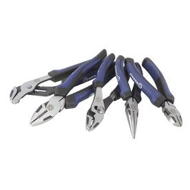 Kobalt 5-piece pliers set with ergonomic grips for precise gripping and versatile tasks