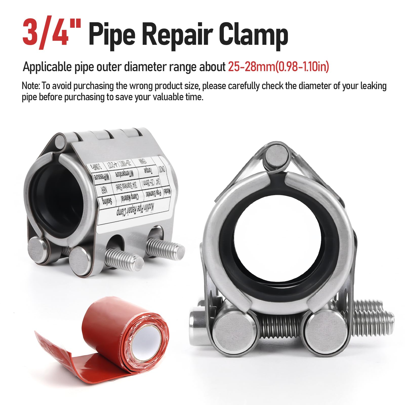 Kodilin 34-inch pipe repair setup ready for quick field fixes.
