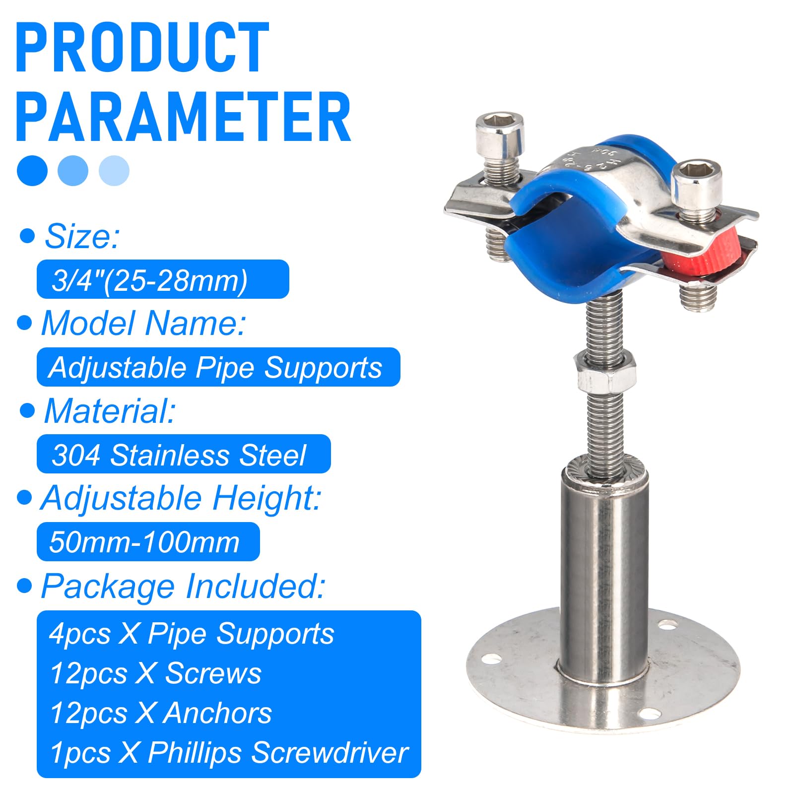 Kodilin silica gel pad protects pipes from scratches during adjustments.