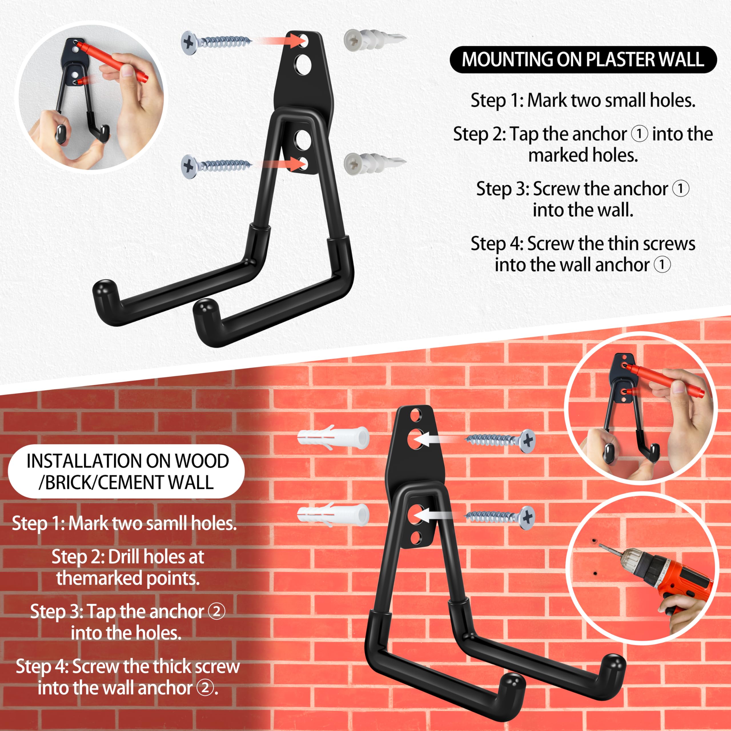 Kodreat S-hooks: four S-hooks for versatile hanging options.