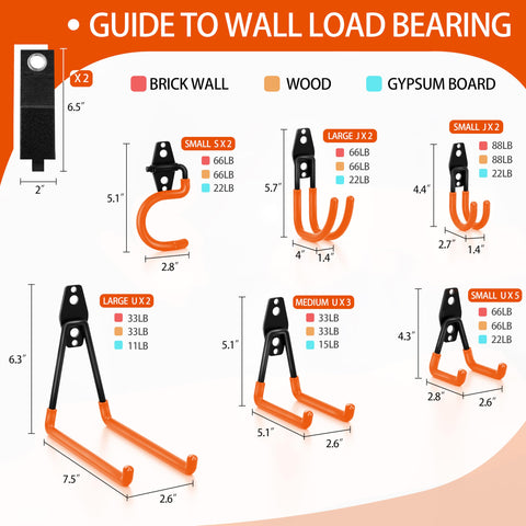 Kodreat heavy-duty garage hooks with non-slip coating protect surfaces