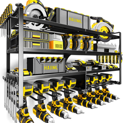 Kodreat power tool organizer front view, durable metal frame for easy garage organization.