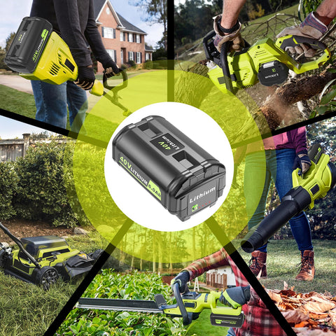 Koedsion 40V 6000mAh battery side profile showing extended capacity