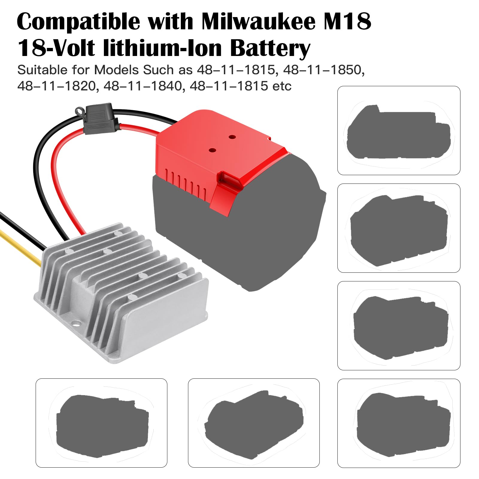 KOEZEOI battery adapter with Milwaukee fit highlighting snug connectivity