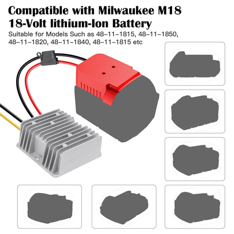 KOEZEOI battery adapter with Milwaukee fit highlighting snug connectivity