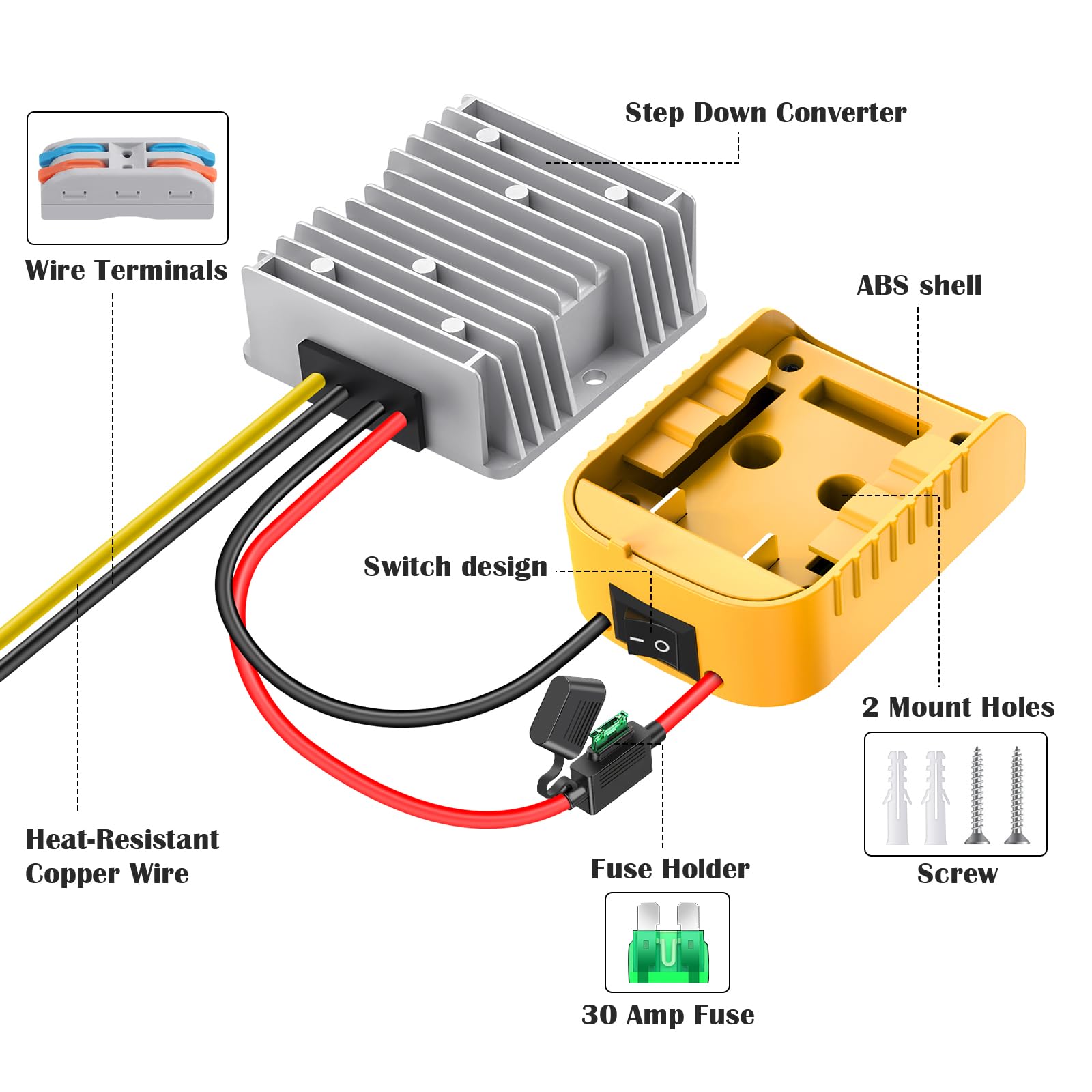 KOEZEOI fits Dewalt 20V batteries for DCB series accessories