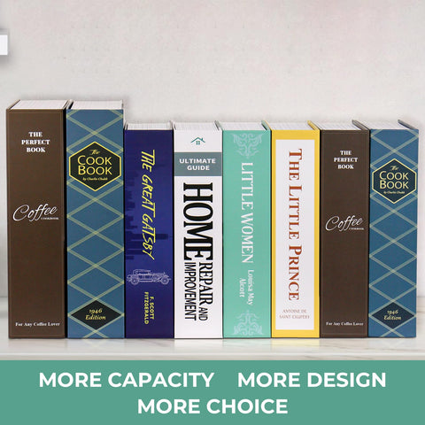 KOFAIR hollow book design blends with shelves for stealthy storage