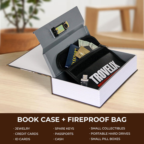 KOFAIR hollow book safe exterior blends with bookshelf